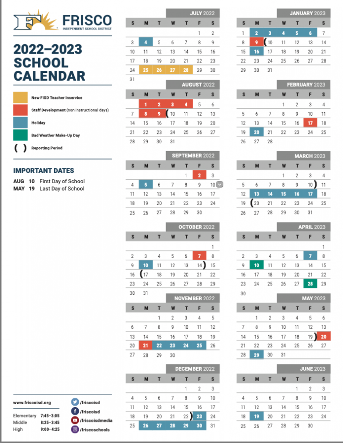 Frisco ISD Announces Calendar for 2022-2023 School Year