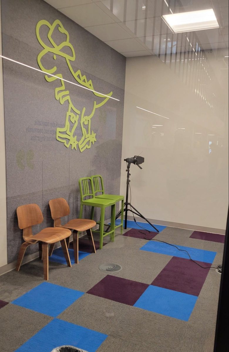 Frisco Library features a podcast studio available for audio and video recordings