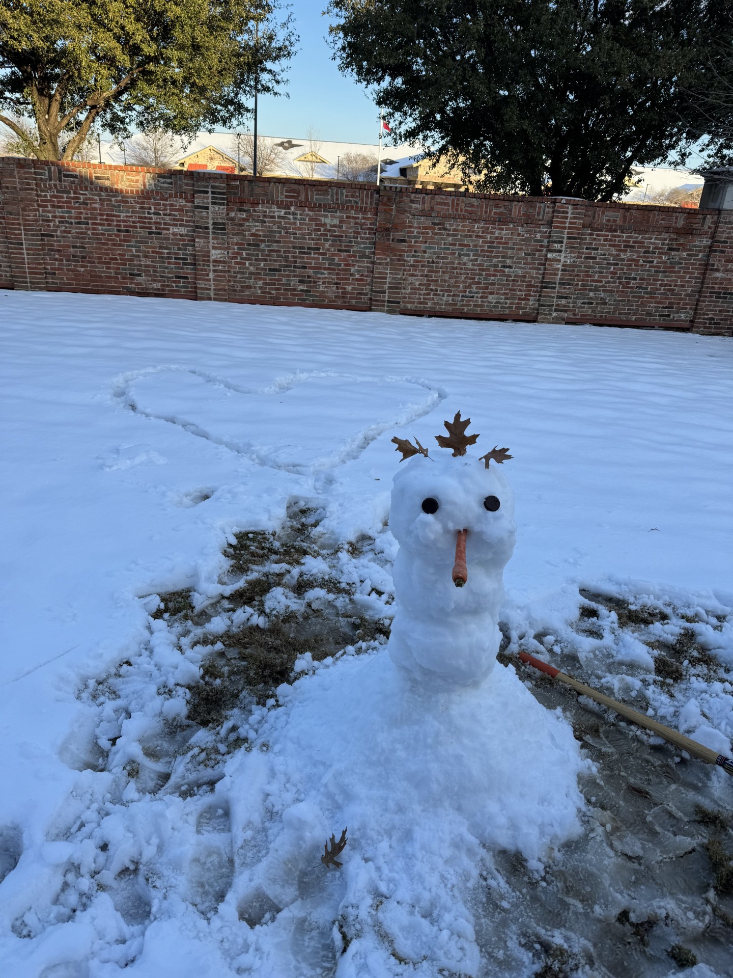 Frisco Freezes Over: Wakeland students craft snow people, influenced from rare snowfall