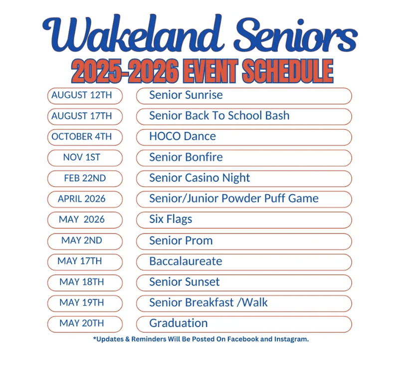 Senior Event Calendar